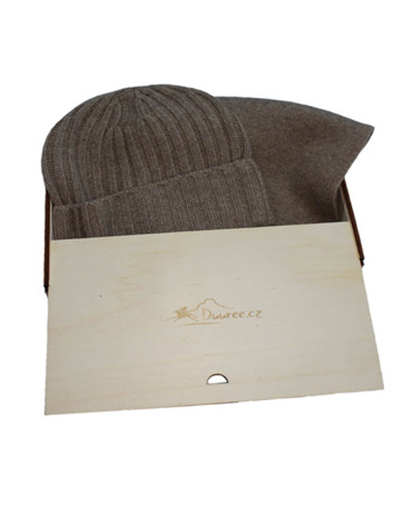 Darčeková súprava Bruno – čiapka a šál, 100 % kašmír