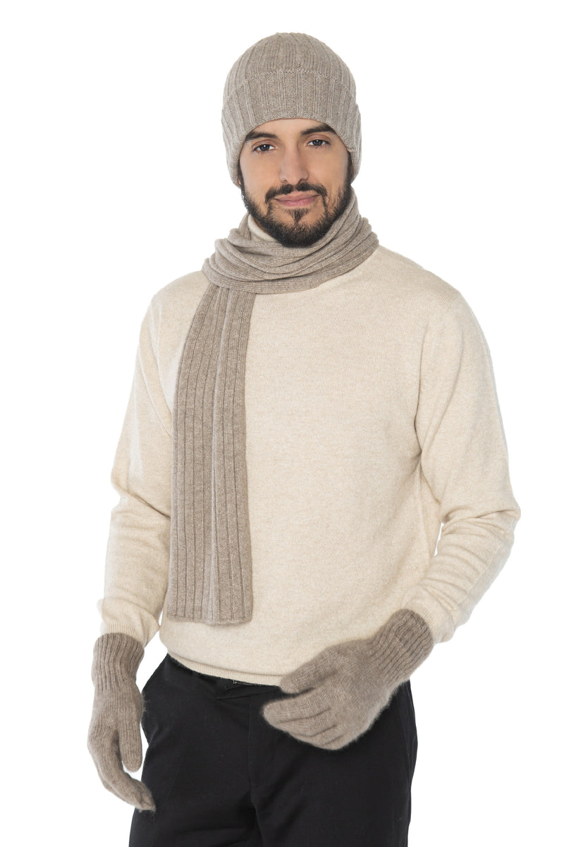 Darčekový set Kerim čiapka, rukavice a šál 100 % kašmír