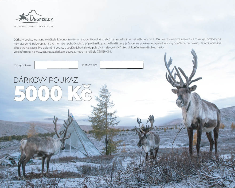 Darčekový poukaz v hodnote 5000 Kč
